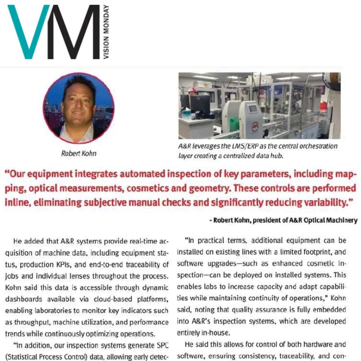 Vision Monday - Maximising Performance